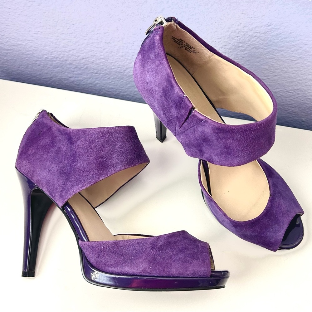 Nine West Purple Suede High Heal Shoe Size 9